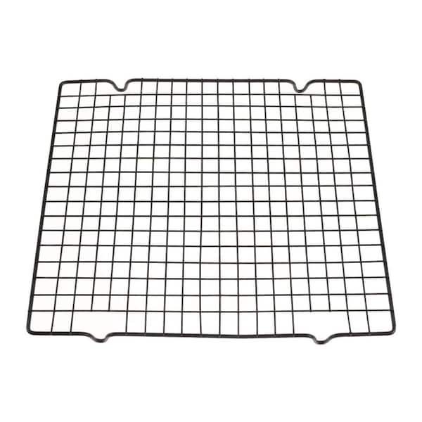 1-Piece Black Carbon Steel Nonstick Cooling Rack Set Oven Safe Heavy Duty Wire Mesh for Baking Roasting Grilling