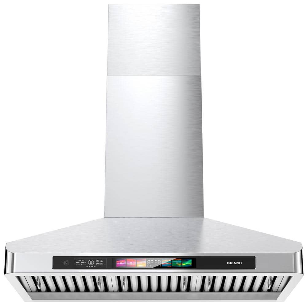 AFAIF 30 in. Convertible Wall Mounted Range Hood in Stainless Steel with Voice/Gesture/Touch Control, 4 Speeds, LED, 900 CFM