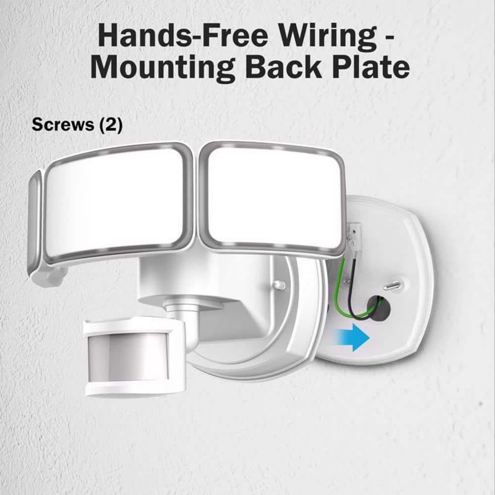 Feit White Triple Head Motion-Sensing LED Security Floodlight