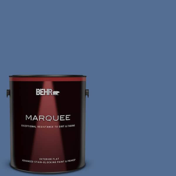 BEHR MARQUEE 1 gal. #M530-6 Charter Blue Flat Exterior Paint & Primer