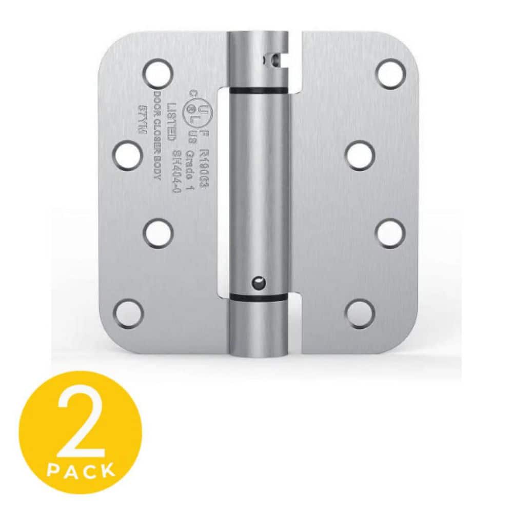 4 in. x 4 in. Stainless Steel Spring Full Mortise 5/8 in. Radius Hinge with Fixed Pin-Pack of 2 price history on PriceWatchPro