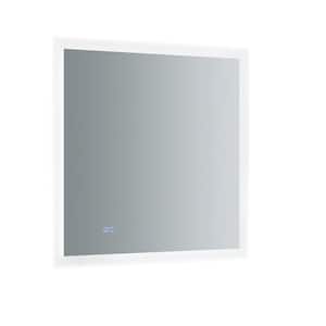 Angelo 30 in. W x 30 in. H Frameless Square LED Light Bathroom Vanity Mirror