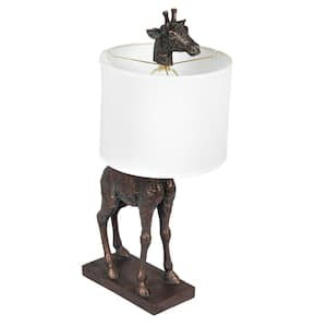 27.75 in. Bronze Resin Giraffe Table Lamp