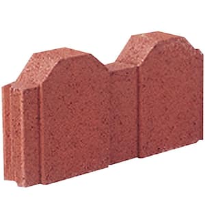 12 in. x 2 in. x 5.25 in. Straight Picket River Red Concrete Edger