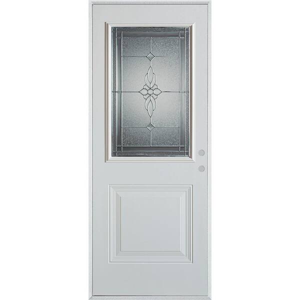 Stanley Doors 32 in. x 80 in. Victoria Zinc 1/2 Lite 1