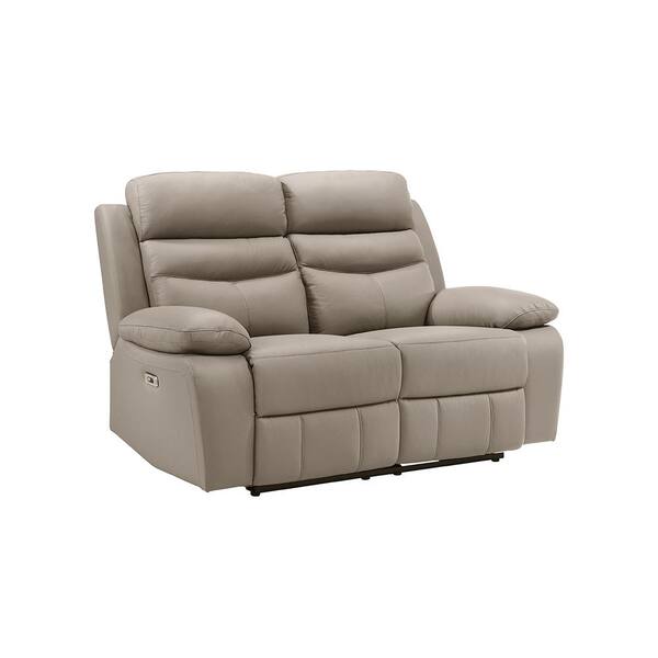 Lazzara Edelia 86.5 in. W. Pillow Top Arm Leather Rectangle
