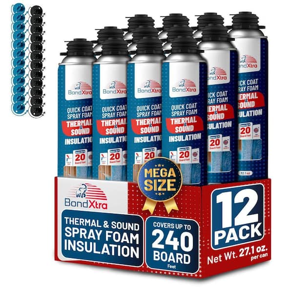 BX930 Insulation Spray Foam Sealant 32.8 oz. Self-Expanding Foam for Thermal and Sound Insulation (12 Pack)