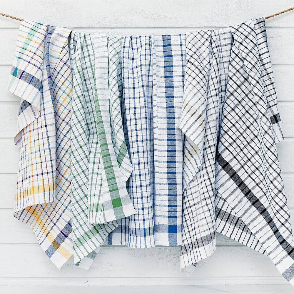 Multicolor Cotton Plaid Kitchen Towel Set