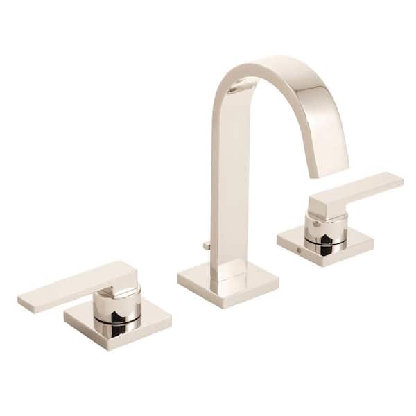 Speakman Lura 8 in. Widespread 2-Handle Bathroom Faucet with Push-Pop Drain Assembly in Polished Nickel