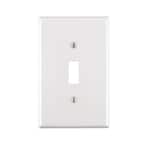 1-Gang Midway Toggle Nylon Wall Plate, White