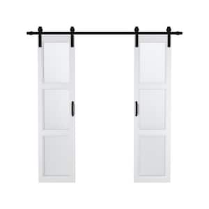 Manufactured Wood Paneled Barn Door with Installation Hardware Kit LDB_BUILDING Finish/Color: White, Size: 42 x 84