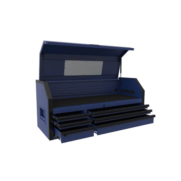 Husky Heavy-Duty 52 in. W x 20 in. D 6-Drawer Matte Blue Steel Top Tool Chest