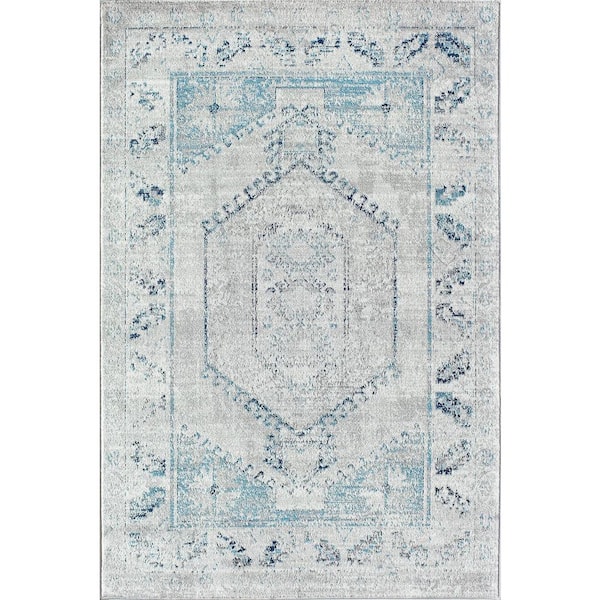 Freya Misty Smoke Gray 5 ft. x 7 ft. Area Rug