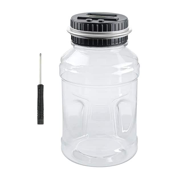 1.8L Digital Counting Coin Jar Piggy Bank Machine with LCD Display for All US Coins Silver Large Capacity