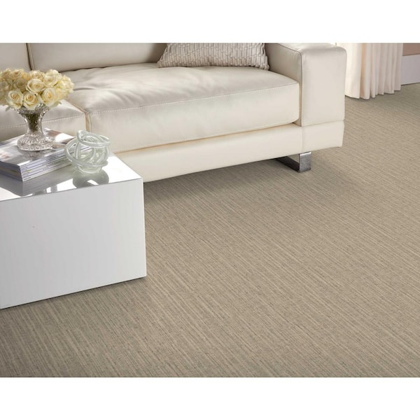 Suspicion Dovetail Beige 13.9 ft. 71 oz. Wool Texture Carpet - Installation Required