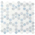 Azula Hexagon 11.61 in. x 11.81 in. Polished Marble Look Wall Tile (9.6 sq. ft./Case)