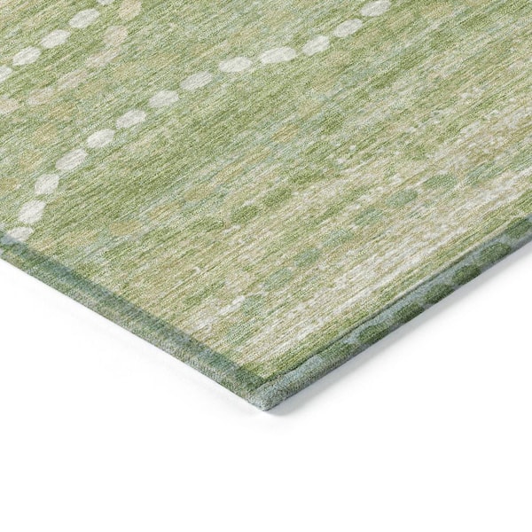 Chantille Machine Washable Indoor/Outdoor Abstract ACN2030 Sage 1 ft. 8 in. x 2 ft. 6 in. Accent Rug