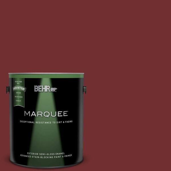 BEHR MARQUEE 1 gal. #UL110-1 Tuscan Russet Semi-Gloss Enamel Exterior Paint and Primer in One