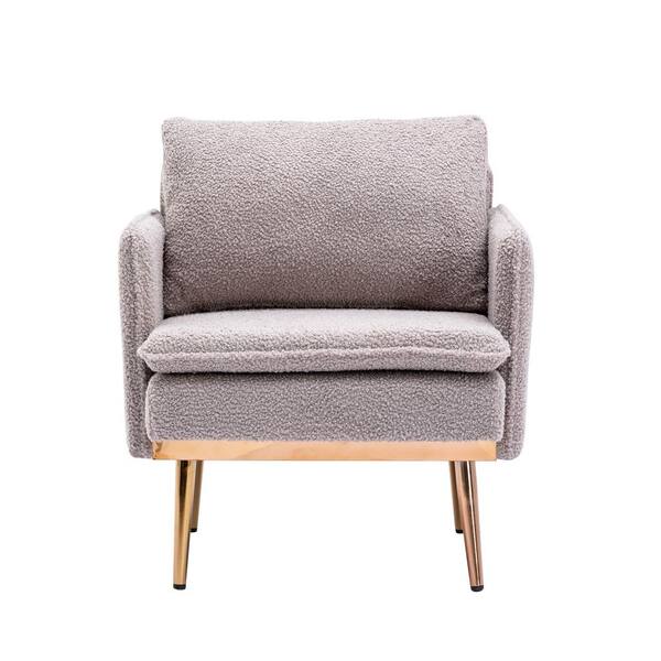 grey suede accent chair