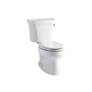 Wellworth 2-piece 1.28 GPF Single Flush Elongated Toilet in White, Seat Not Included