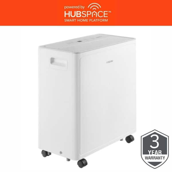 50 pt. 4,500 sq. ft. Smart Dehumidifier in White for Basement, Garage, or Wet Rooms, Energy Star, Powered by Hubspace