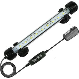 Submersible LED Aquarium Light MultiColor Fish Tank Light with Timer Auto On/Off in Black