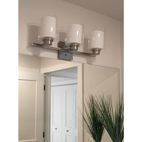Oslo 3-Light Brushed Nickel Vanity Light