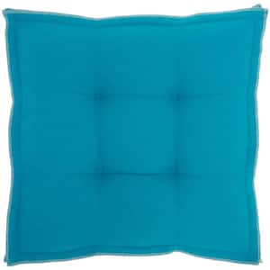 Turquoise 18 in. x 18 in. Indoor/Outdoor Throw Pillow