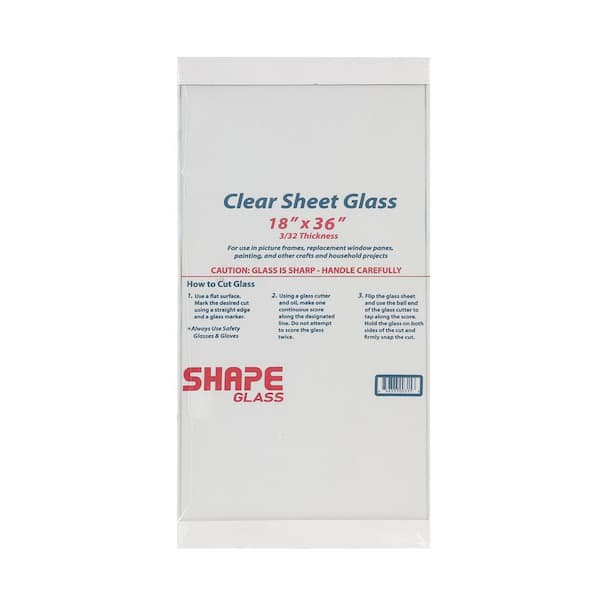 Unbranded 18 in. x 36 in. x .09375 in. Clear Glass