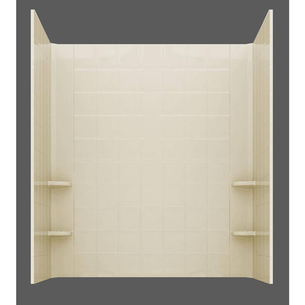 White Rectangular Walk-in Whirlpool Fiberglass Bathtub with Faucet