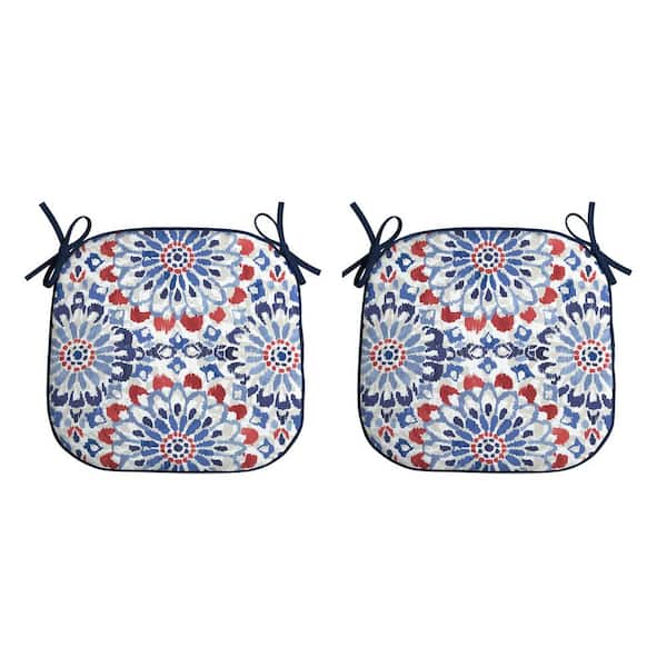Indoor/Outdoor Square Foam Seat Pad, Set of 2, Foam Cushion Clark Blue