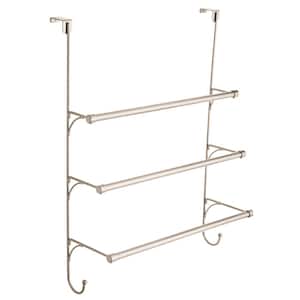 NEW & BOXED 3 ARM SWIVEL CHROME 3 TIER CHROME TOWEL RAIL STAND WEIGHTED BASE 