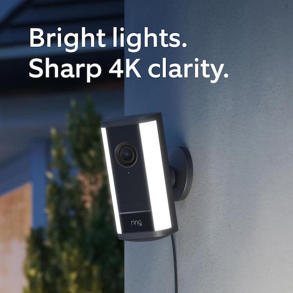 Spotlight Cam Pro (2nd Gen), Plug-In - Retinal 4K Security Camera, 10x Enhanced Zoom, 2-LED Spotlights, Black