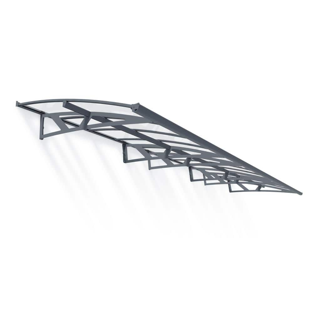Amsterdam 5 ft. x 22 ft. Gray/Clear Door and Window Fixed Awning price history on PriceWatchPro