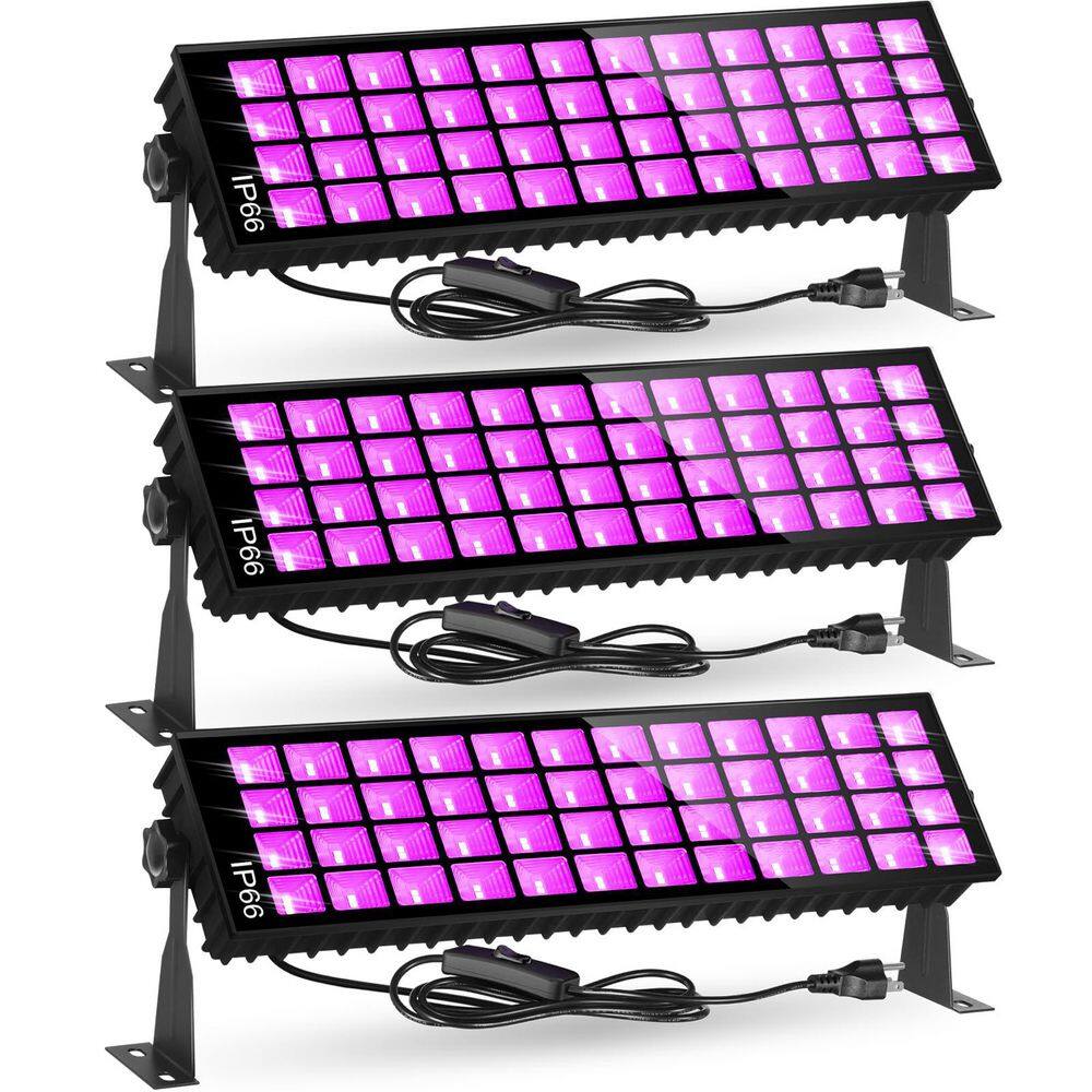 1200-Lumen Black Integrated LED Floodlight IP66 Waterproof Adjustable Work Light w/ 6 ft. Power Cord for Party (3-Pack) price history on PriceWatchPro