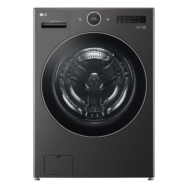 5.0 cu. ft. Mega Capacity Smart Front Load Electric All-in-One Washer Dryer Combo with TurboWash360 WiFi in Black Steel