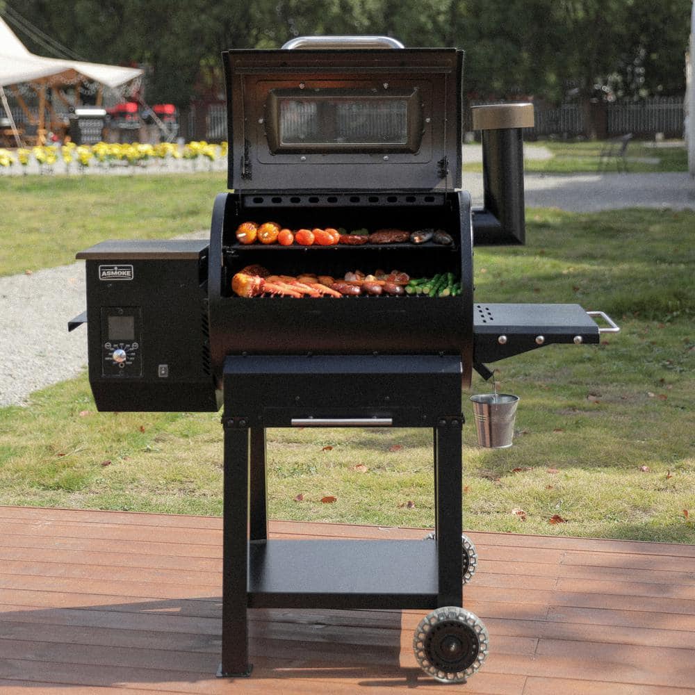 Bronze and Black Wood Pellet Grill with Skylights