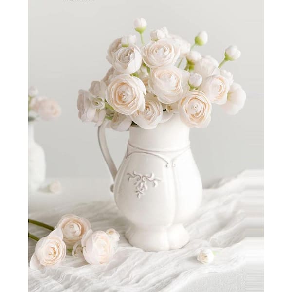11 in. Clear Indoor/Outdoor Artificial Rose Flower