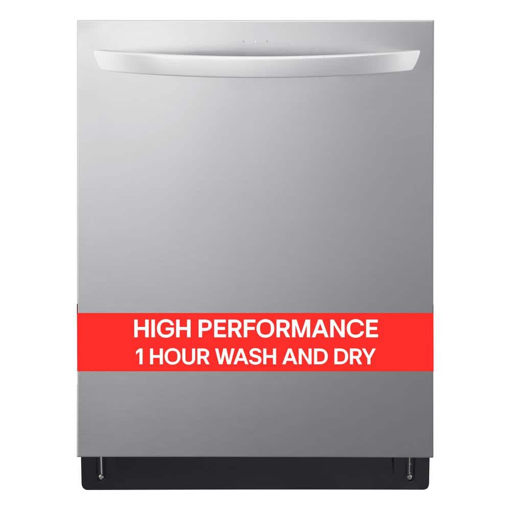 LG 24 in. Top Control Smart Wi-Fi Enabled Dishwasher, QuadWash Pro, Dynamic Heat Dry, 3rd Rack, PrintProof Stainless Steel