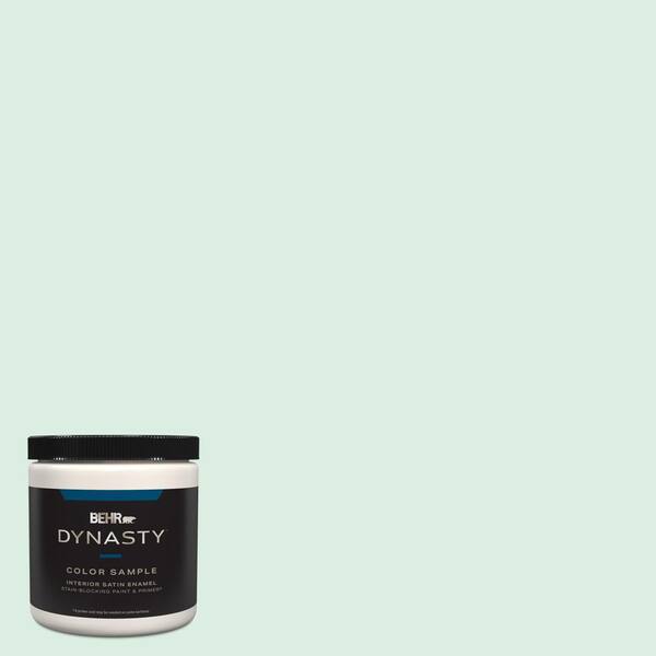 BEHR DYNASTY 8 oz. #M420-1 Sparkling Brook Satin Enamel Stain-Blocking ...