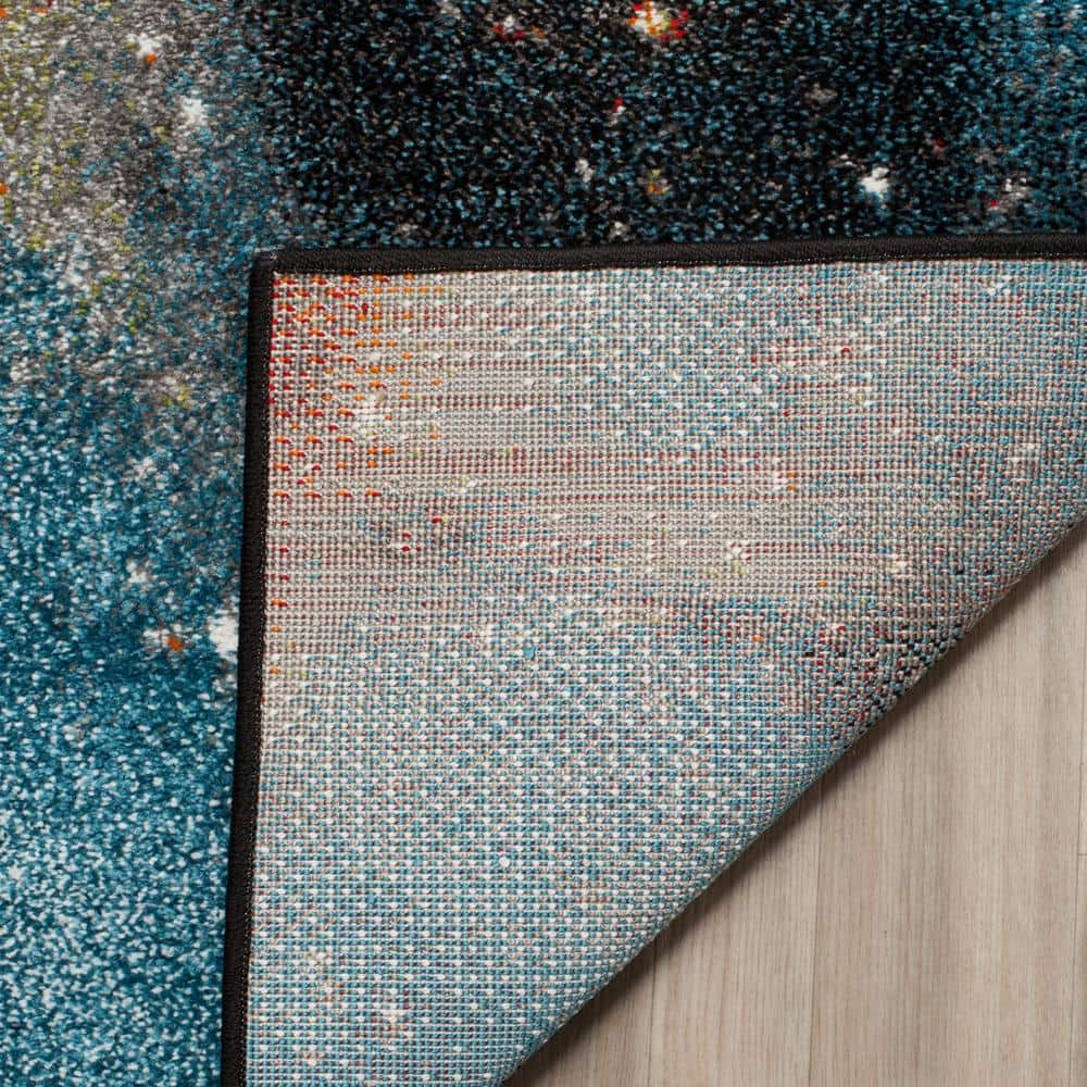 Celestial Charm Orange/Multi Synthetic 8' x 10' Area Rug