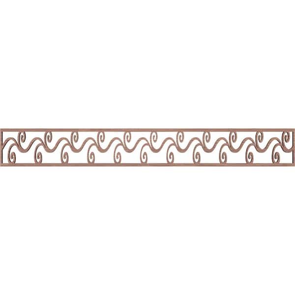 Ekena Millwork Tilden Fretwork 0.375 in. D x 46.5 in. W x 6 in. L Walnut Wood Panel Moulding