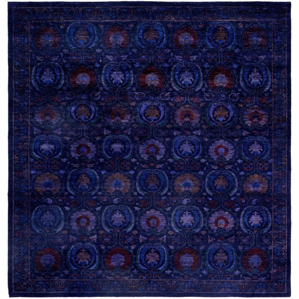Fine Vibrance Navy 9 X 12 Hand-Knotted Wool Indoor Area Rug price history on PriceWatchPro