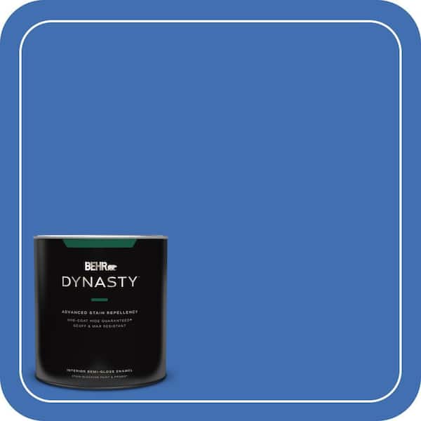 BEHR DYNASTY 1 qt. #T18-17 Wide Sky Semi-Gloss Enamel Interior Stain-Blocking Paint and Primer