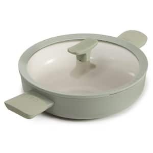 Balance 3.1 qt. Nonstick Recycled Aluminum Sauté Pan 10.25 in. with Glass Lid Sage