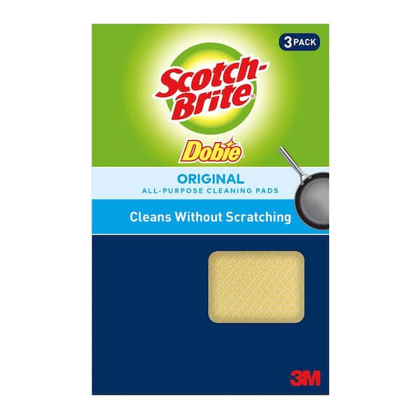 Scotch-Brite Dobie 2.6 in. x 4.3 in. x 0.5 in. All-Purpose Cleaning Pad (24-Pack)