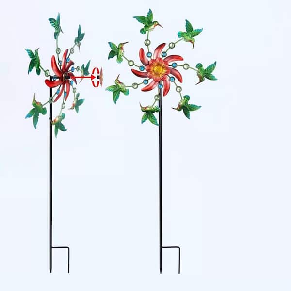 39 in. Hummingbird Metal Wind Spinners L0B52ZH5BB - The Home Depot