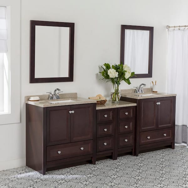 Zeus & Ruta Bath Suite with 36 in. Bathroom Vanity Top Sink Mirror