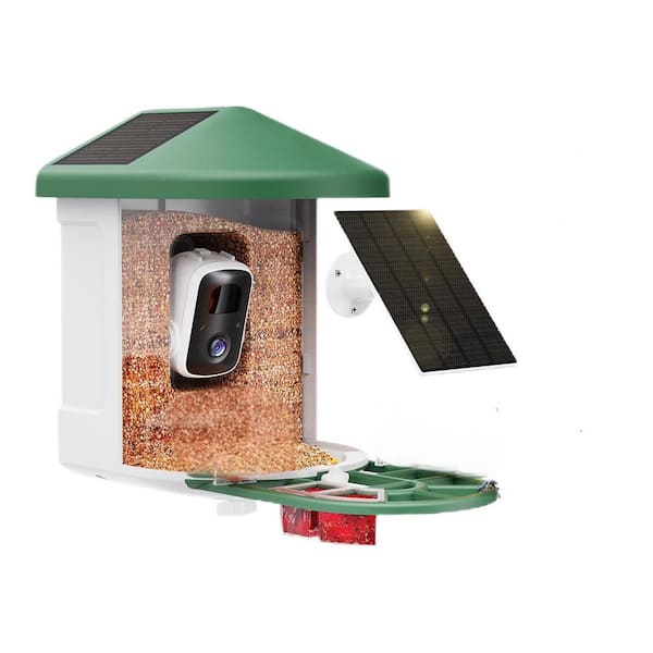 Bird Platform Feeder with Camera with AI Identify Birds Species Solar Panel, Smart Bird House with Cam, 2K Live View