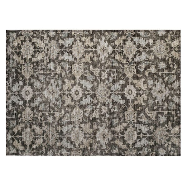 Chantille Machine Washable Indoor/Outdoor Abstract ACN2358 Chocolate 2 ft. x 3 ft. Accent Rug